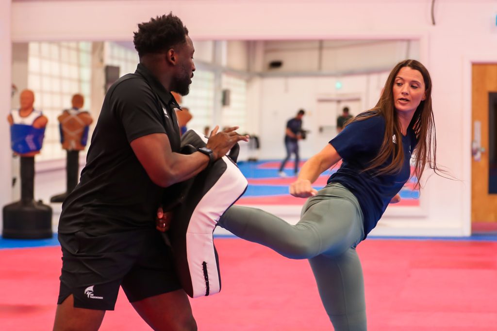 Amy Truesdale during Paralympics GB Taekwondo team announcement day at GB Taekwondo
