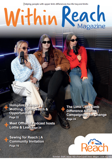 Front cover of the latest summer 2026 Within Reach magazine starring the presenters of the Reach podcast Offhand